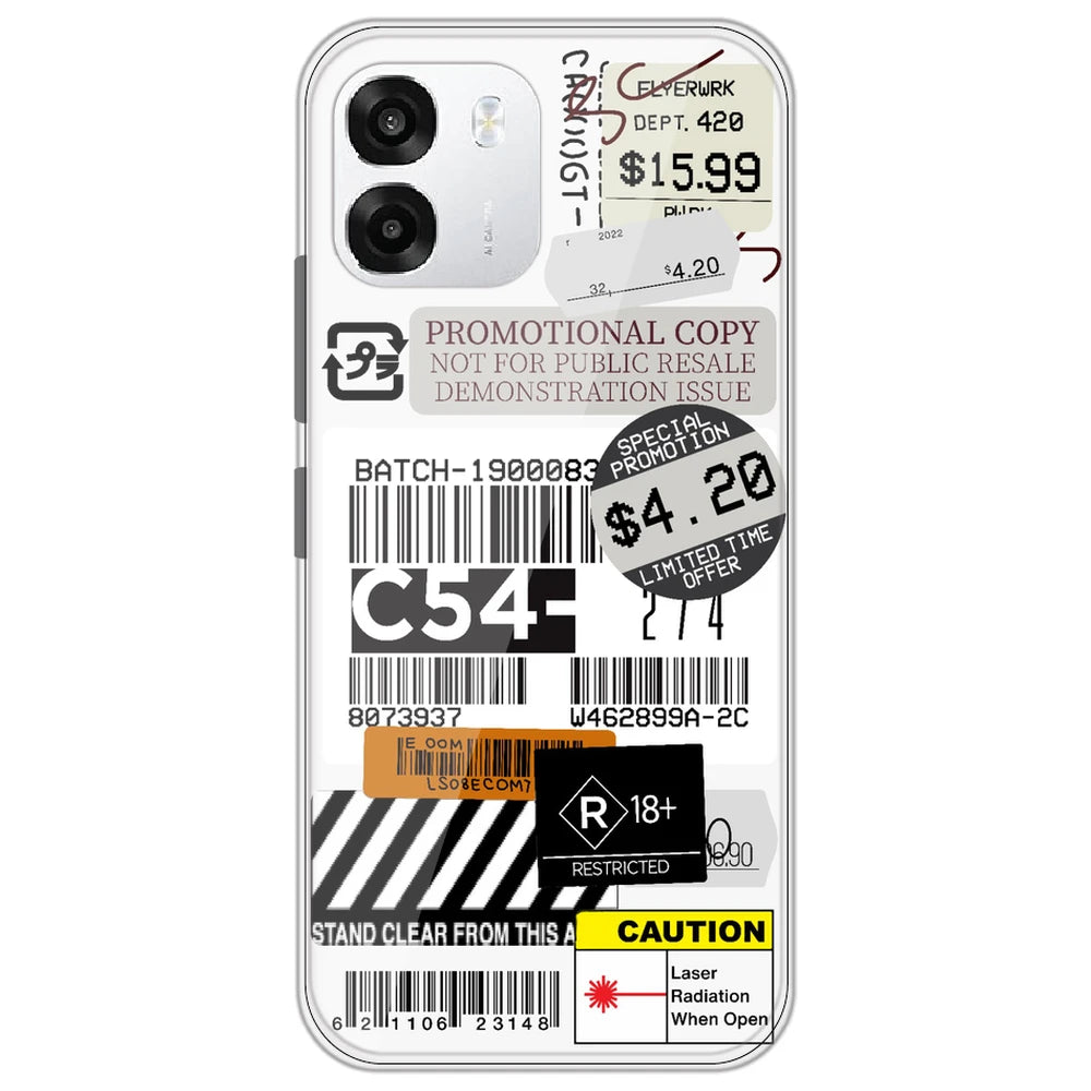 Labels - Clear Printed Silicone Case for Oppo K14