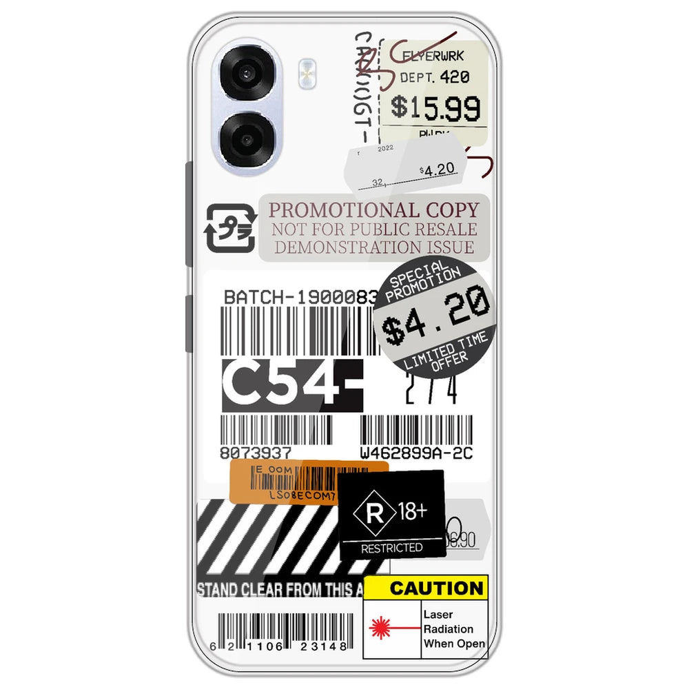 Labels - Clear Printed Silicone Case for Oppo K14X