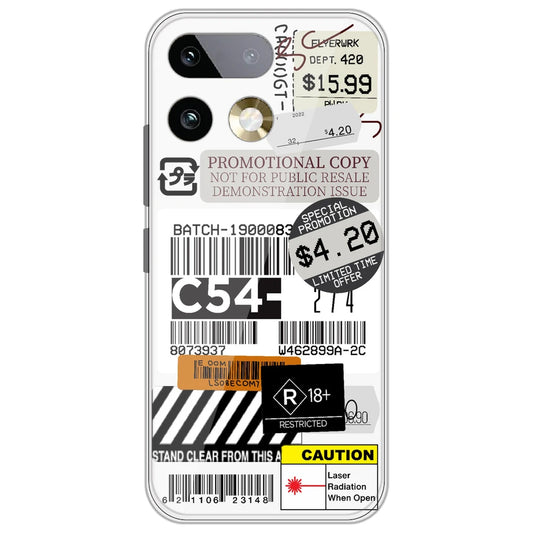 Labels - Clear Printed Silicone Case for Realme 16 Pro Plus