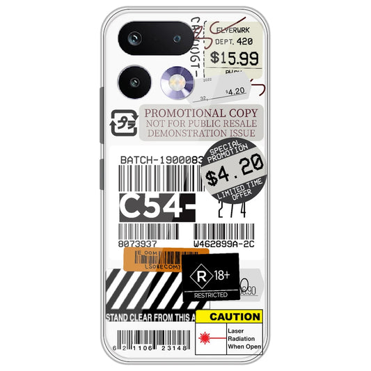 Labels - Clear Printed Silicone Case for Realme 16 Pro