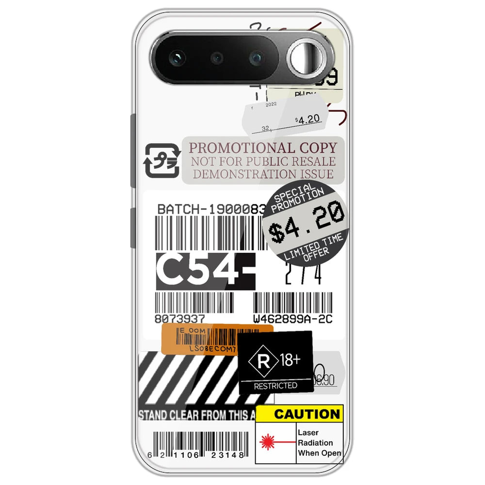 Labels - Clear Printed Silicone Case for Realme 16