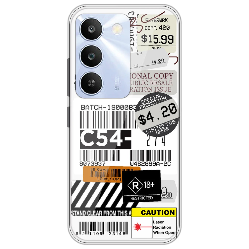 Labels - Clear Printed Silicone Case for Realme C83