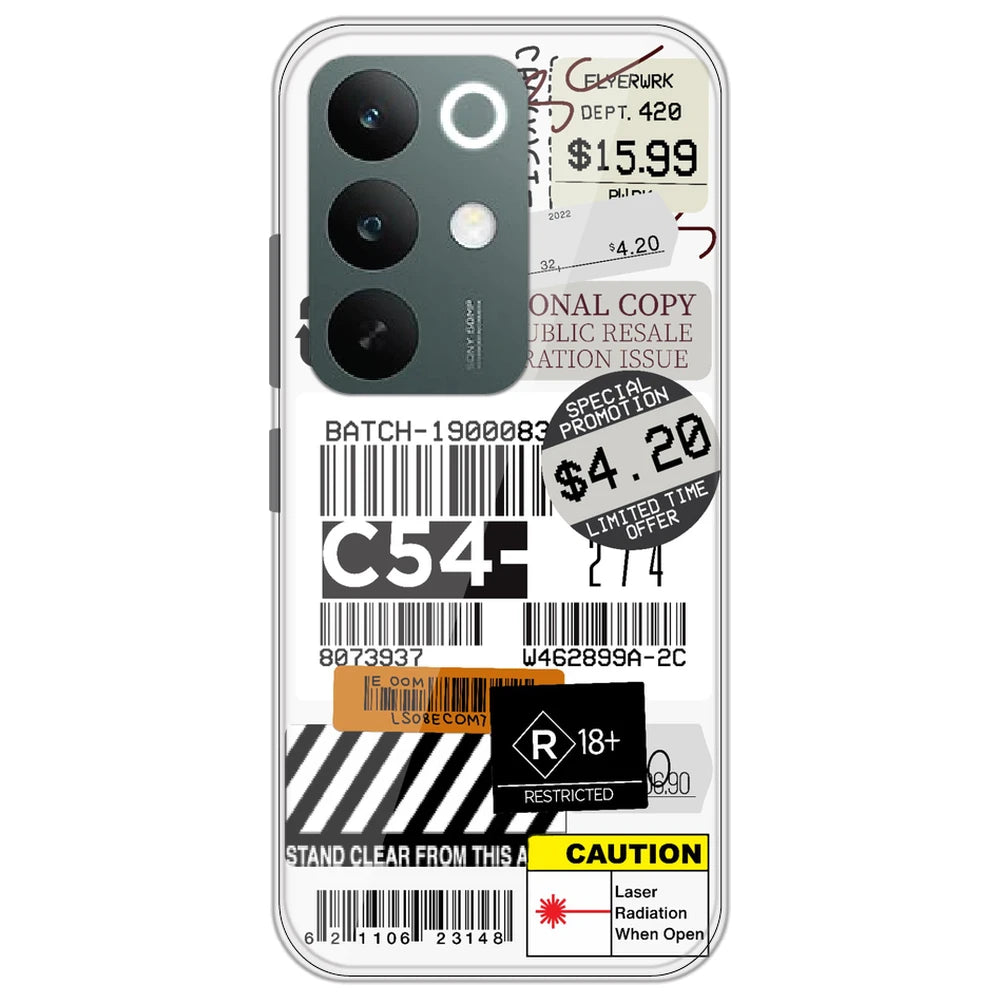Labels - Clear Printed Silicone Case for Realme C85