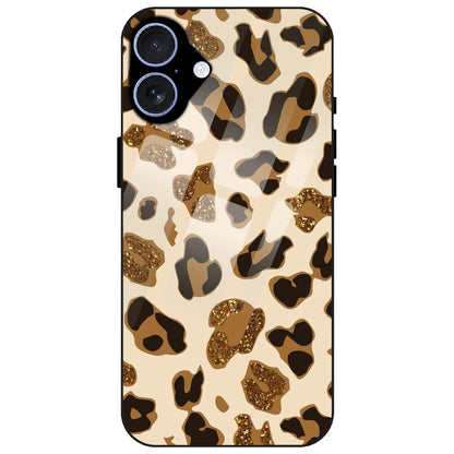 Leopard Glitter Print - Glass Case for Apple iPhone 17