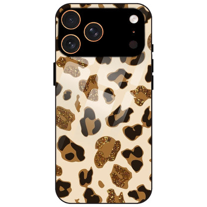 Leopard Glitter Print - Glass Case for Apple iPhone 17 Pro Max