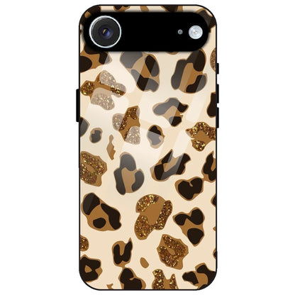 Leopard Glitter Print - Glass Case for Apple iPhone Air