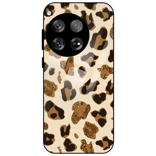 Leopard Glitter Print - Glass Case for OnePlus 12
