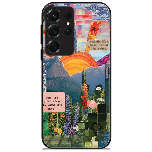 Life Is Beautiful Collage - Glossy Metal Silicone Case for Samsung Galaxy S25 Ultra