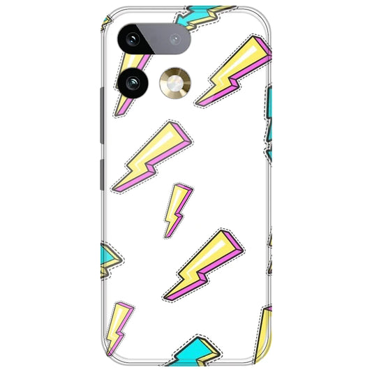 Lighting Bolts - Clear Printed Silicone Case for Realme 16 Pro Plus