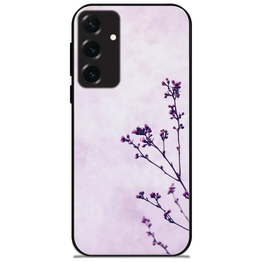 Lilac Twig Buds - Glossy Metal Silicone Case for Samsung Galaxy S25 Plus