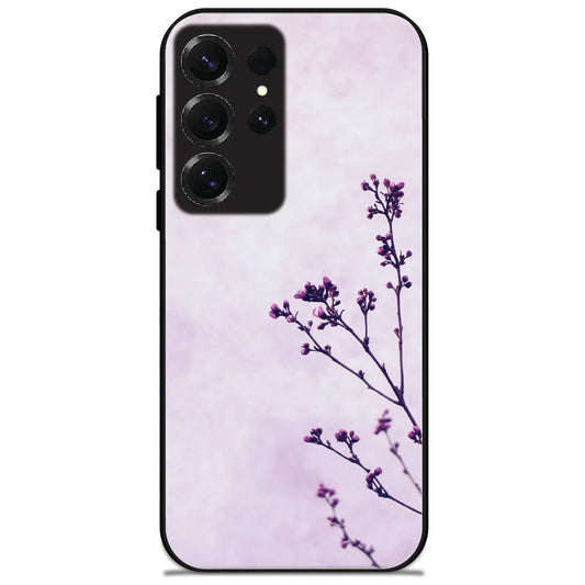 Lilac Twig Buds - Glossy Metal Silicone Case for Samsung Galaxy S25 Ultra