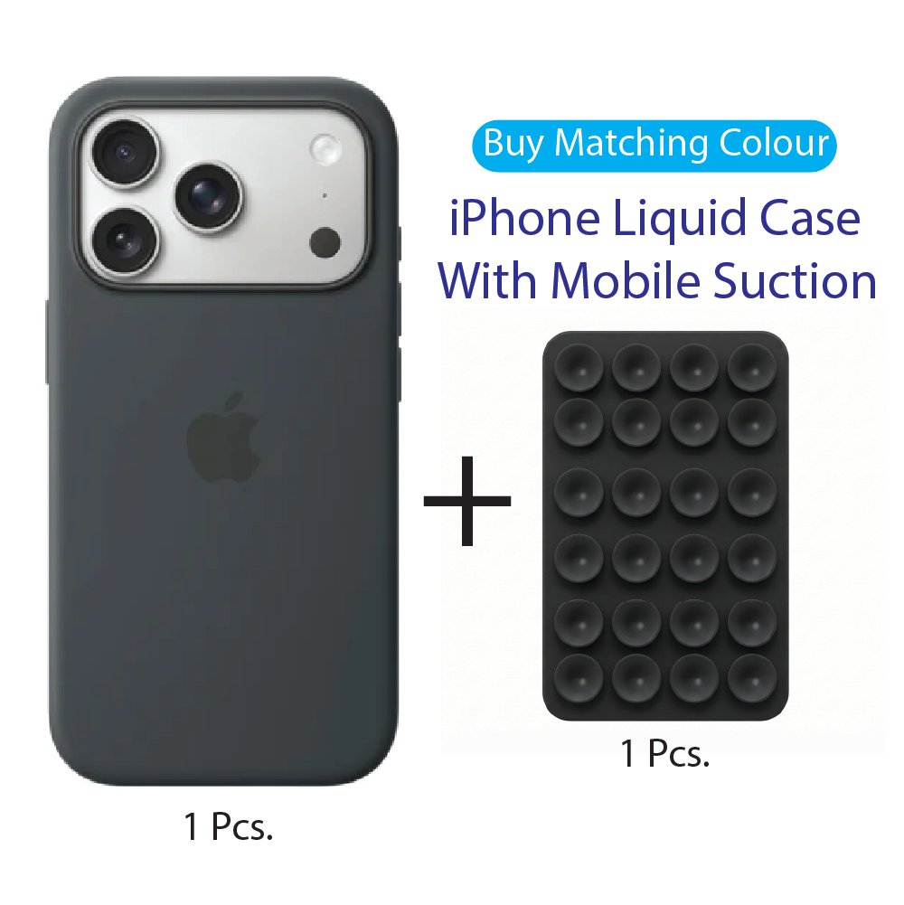 Black Liquid Silicone case + Black suction holder, matching colours