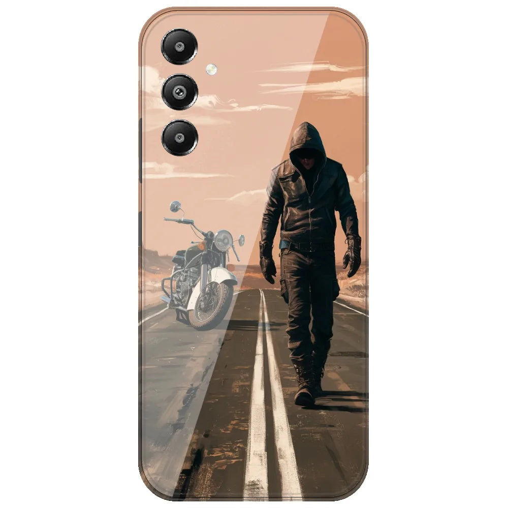 Lone Rider Highway - Printed Silicone Case for Samsung Galaxy A54 5G