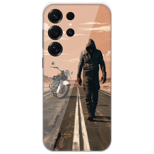 Lone Rider Highway - Printed Silicone Case for Samsung Galaxy S25 Ultra