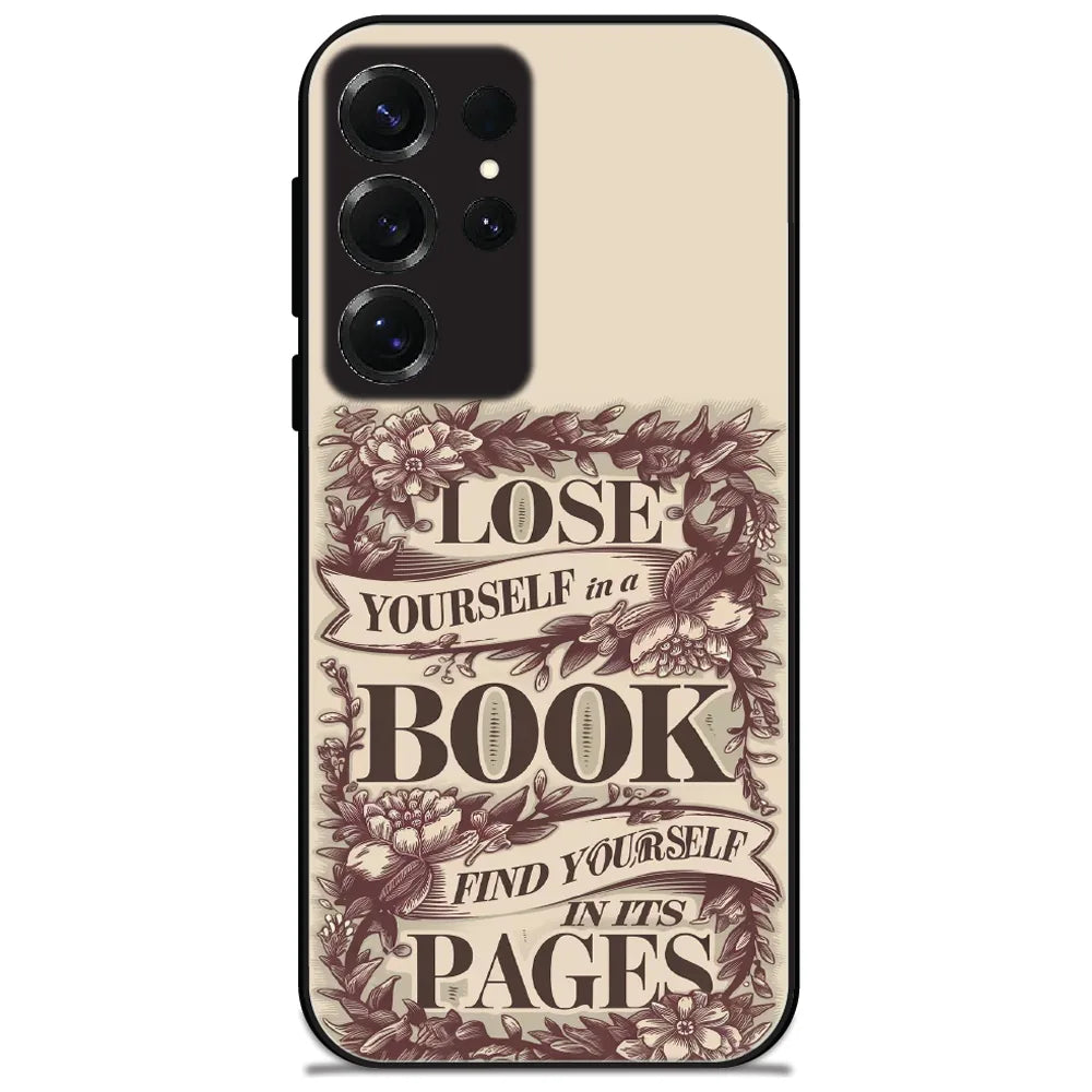 Lose Yourself In Book - Glossy Metal Silicone Case for Samsung Galaxy S25 Ultra