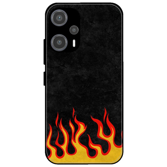 Low Flames - Glossy Metal Silicone Case for Poco F5