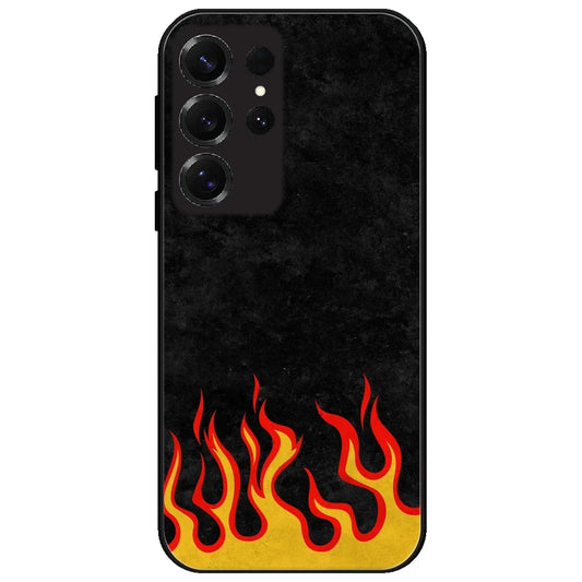 Low Flames - Glossy Metal Silicone Case for Samsung Galaxy S25 Ultra