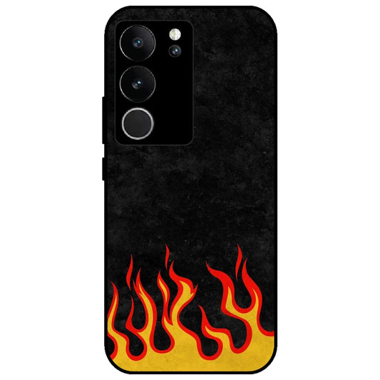 Low Flames - Glossy Metal Silicone Case for Vivo V29 5G