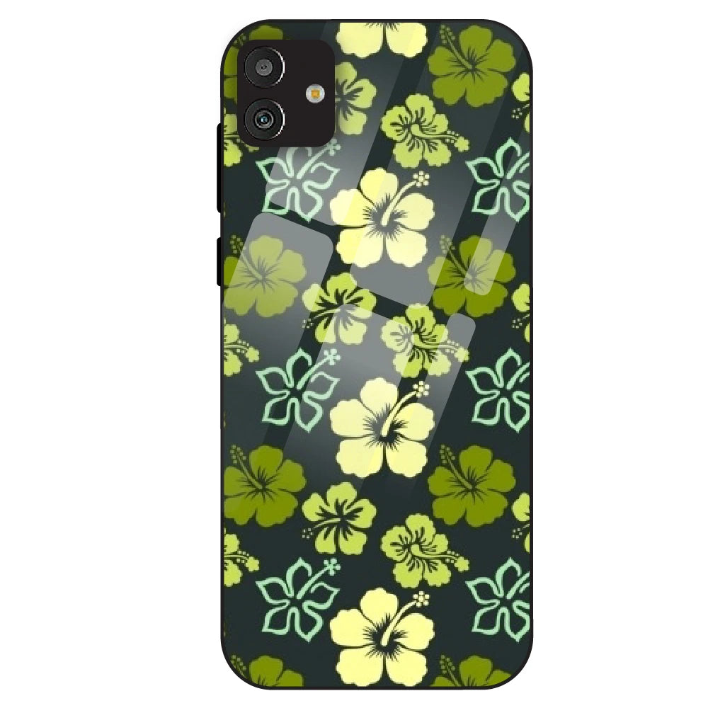 Green Hibiscus - Glass Case For Samsung Galaxy M13