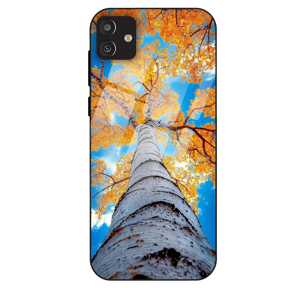 Autumn Tree Sky View - Glass Case For Samsung Galaxy M13