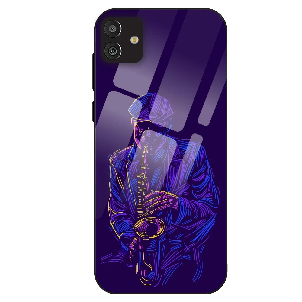 Neon Saxophone Art - Glass Case For Samsung Galaxy M13