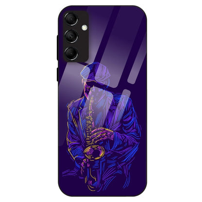 Neon Saxophone Art - Glass Case For Samsung Galaxy M14