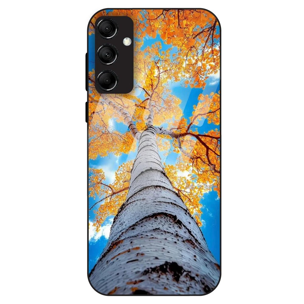 Autumn Tree Sky View - Glass Case For Samsung Galaxy M14