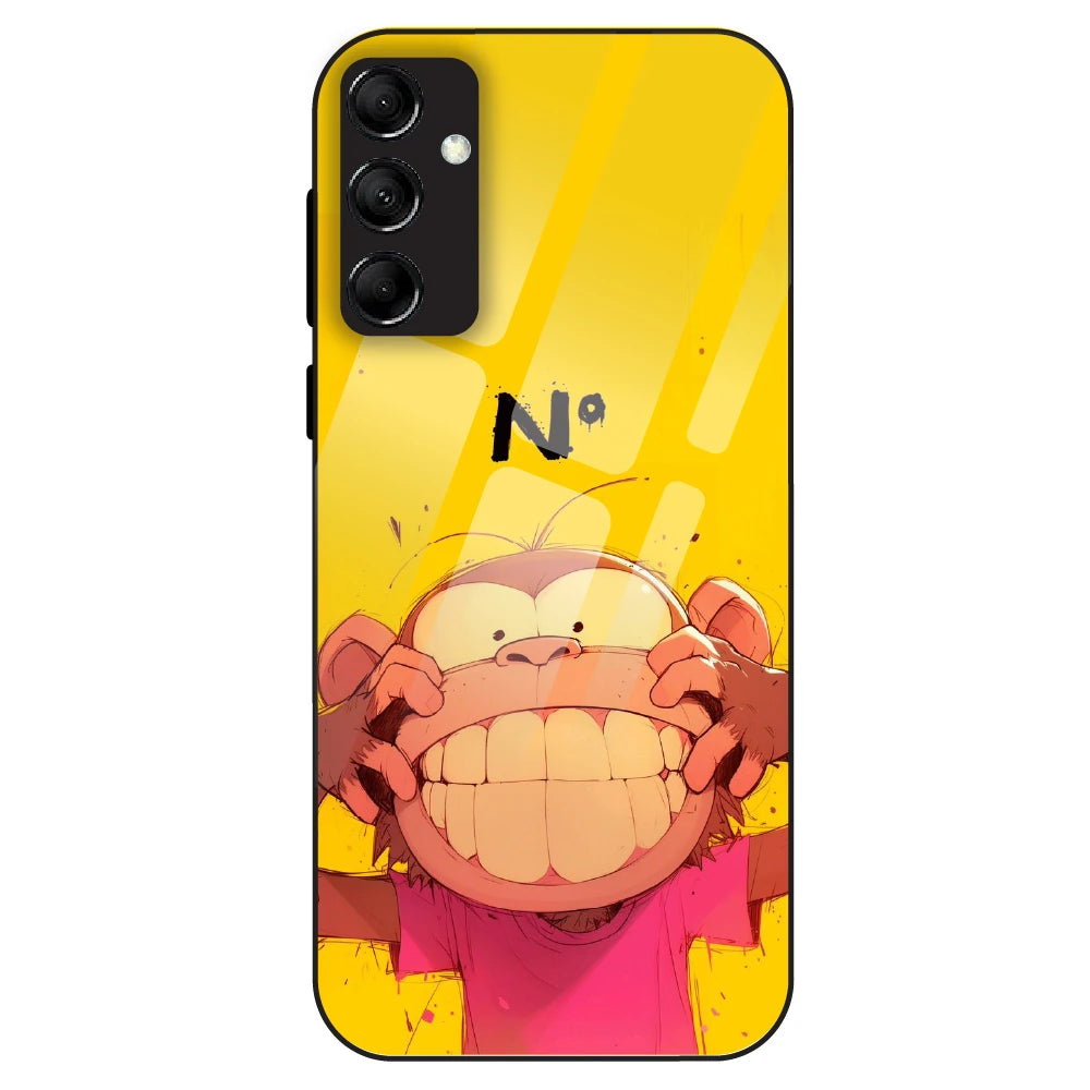 Grinning Monkey - Glass Case For Samsung Galaxy M14