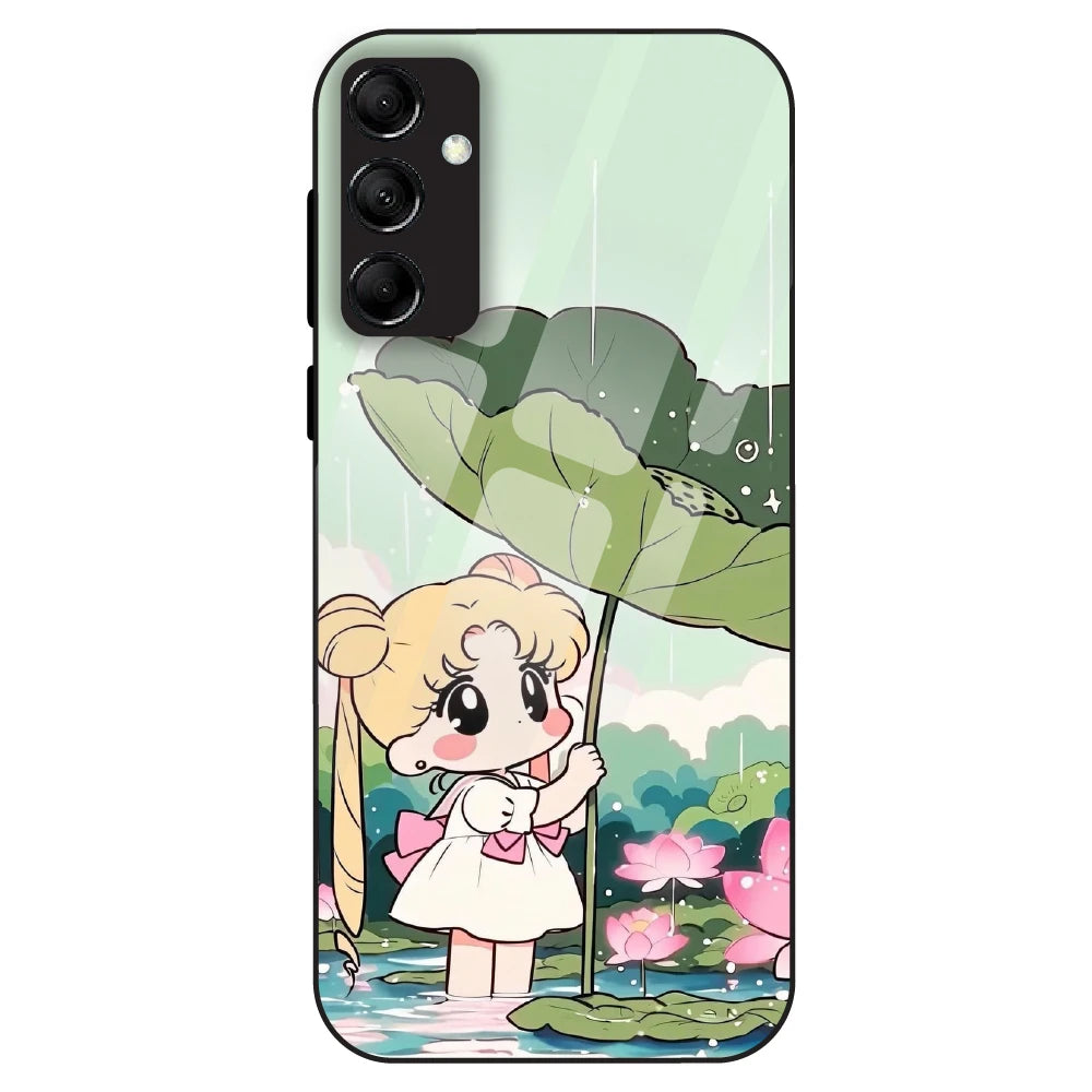 Lotus Girl Aesthetic - Glass Case For Samsung Galaxy M14