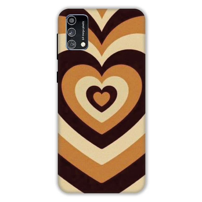 Brown Hearts Hard Case - Samsung Galaxy M21s