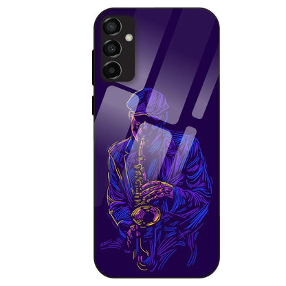 Neon Saxophone Art - Glass Case For Samsung Galaxy M23