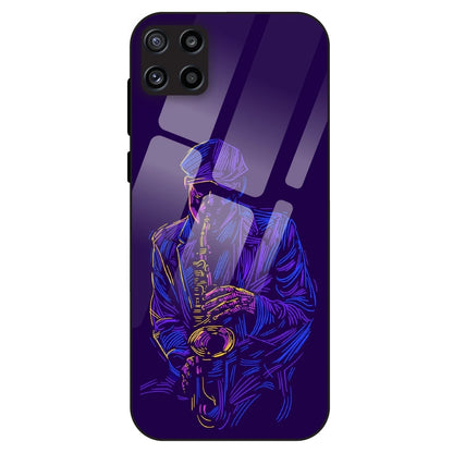 Neon Saxophone Art - Glass Case For Samsung Galaxy M32