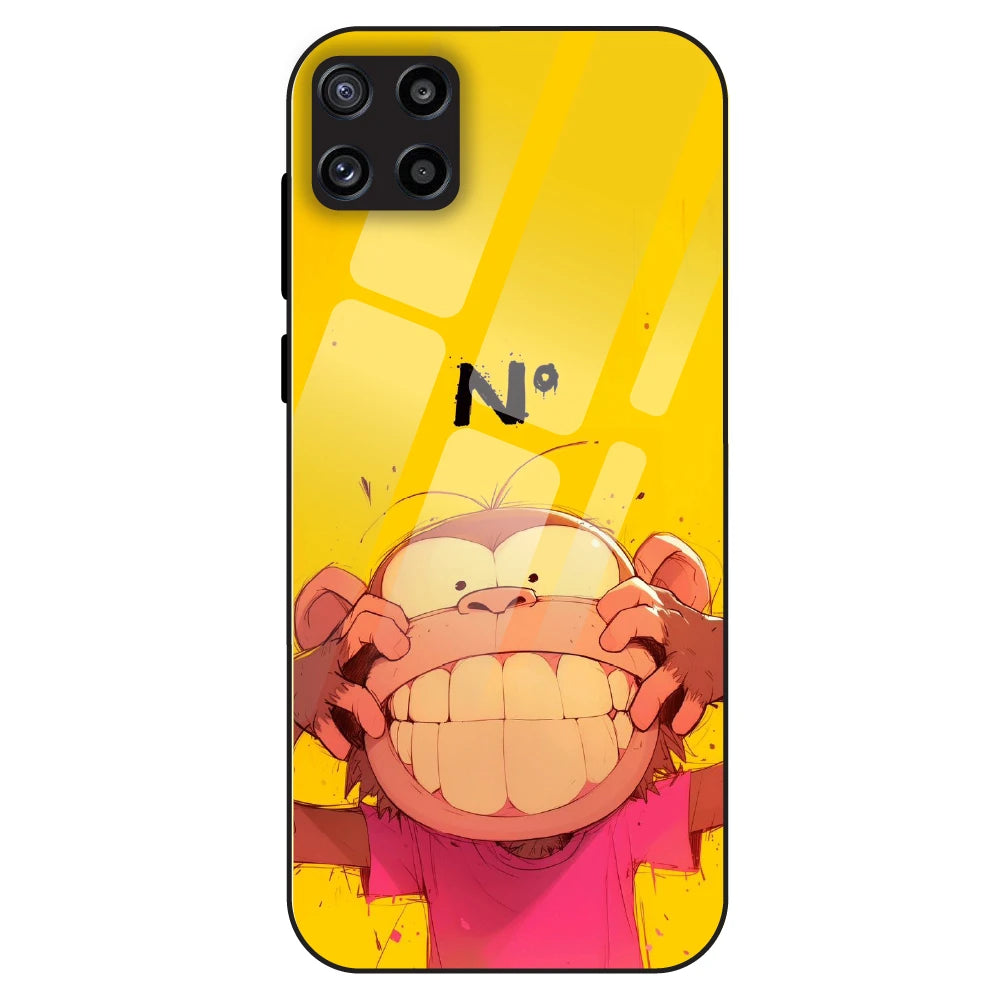 Grinning Monkey - Glass Case For Samsung Galaxy M32