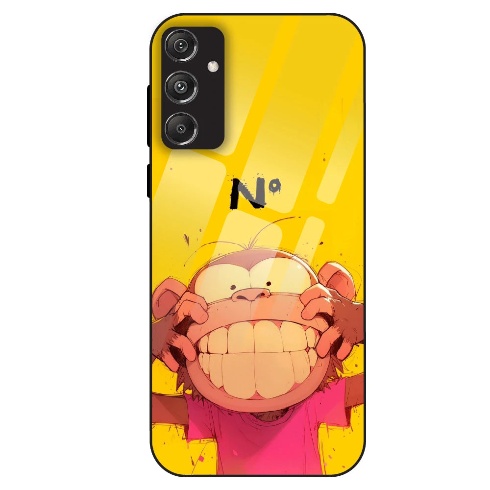 Grinning Monkey - Glass Case For Samsung Galaxy M34