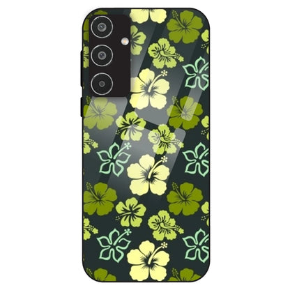 Green Hibiscus - Glass Case For Samsung Galaxy M35