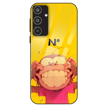 Grinning Monkey - Glass Case For Samsung Galaxy M35