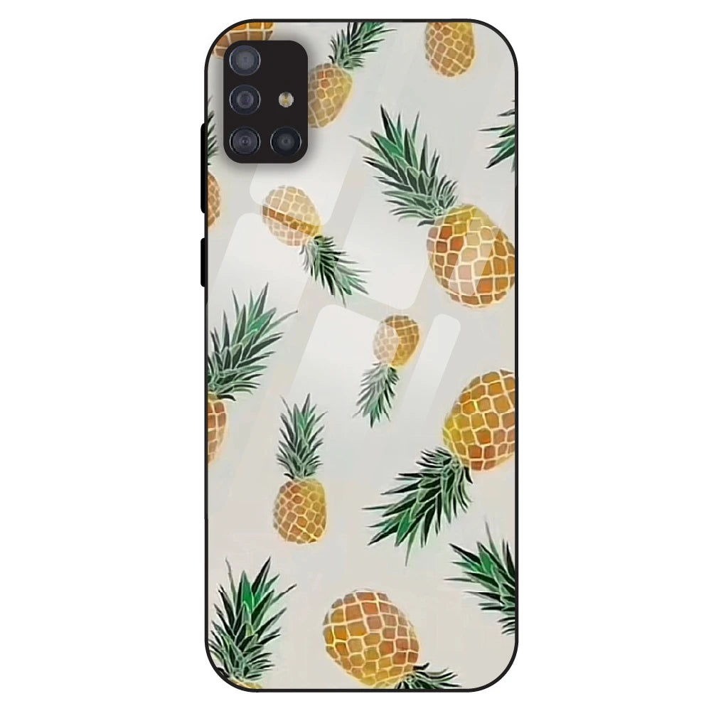 Pineapple Pattern - Glass Case For Samsung Galaxy M51