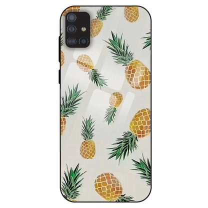 Pineapple Pattern - Glass Case For Samsung Galaxy M51