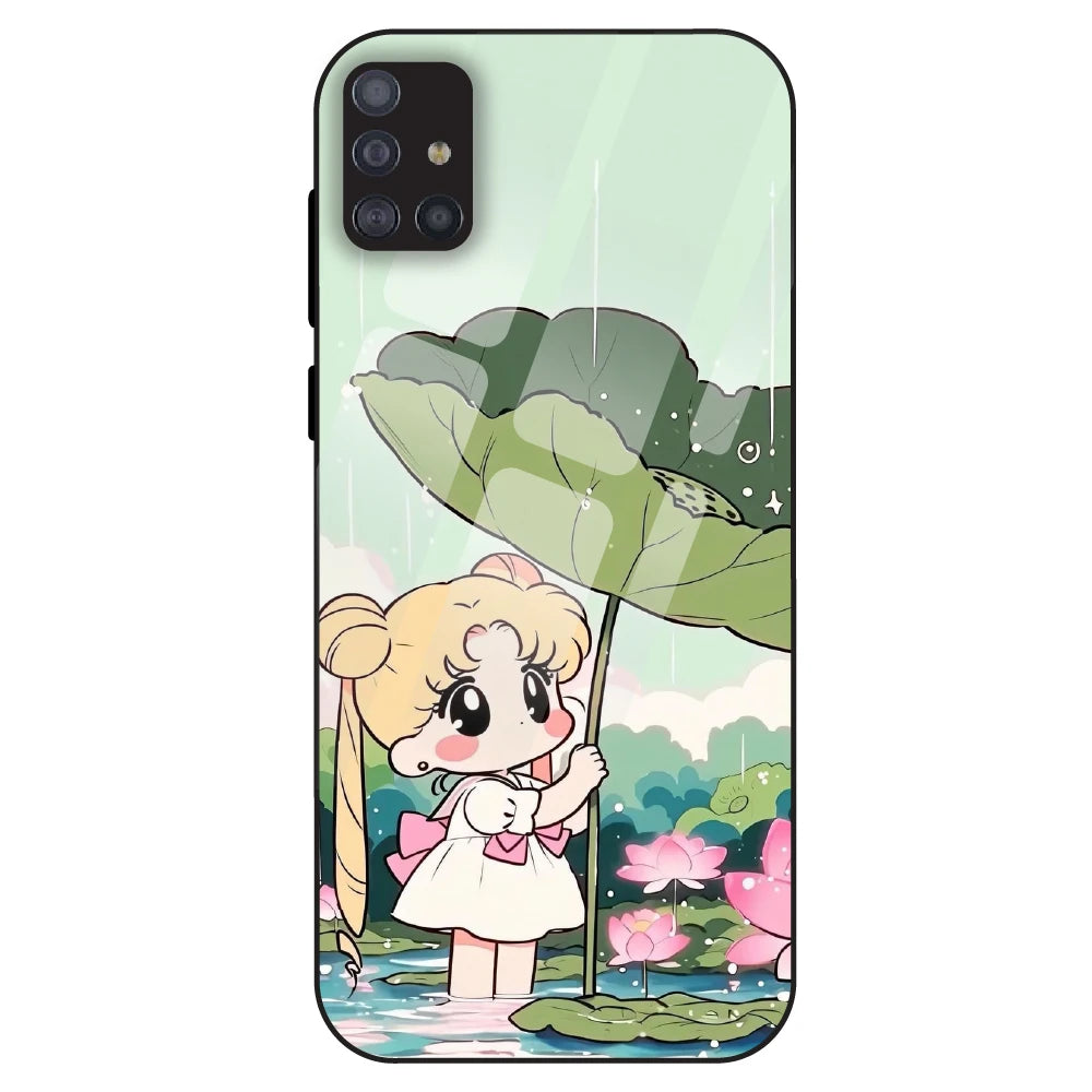 Lotus Girl Aesthetic - Glass Case For Samsung Galaxy M51