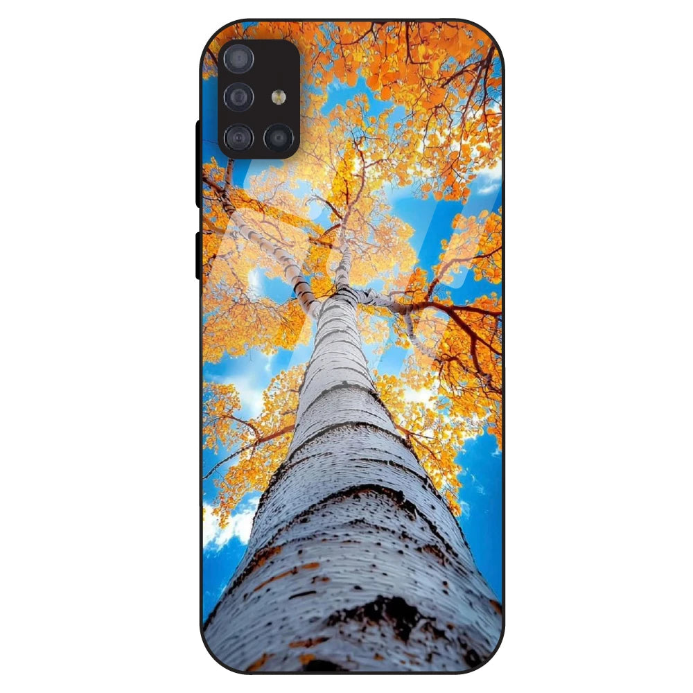 Autumn Tree Sky View - Glass Case For Samsung Galaxy M51