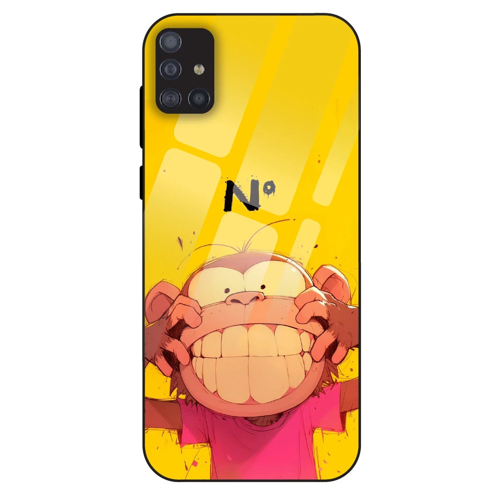 Grinning Monkey - Glass Case For Samsung Galaxy M51