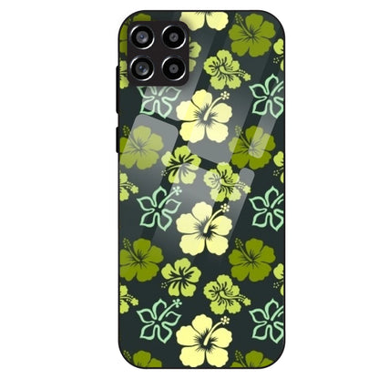 Green Hibiscus - Glass Case For Samsung Galaxy M53