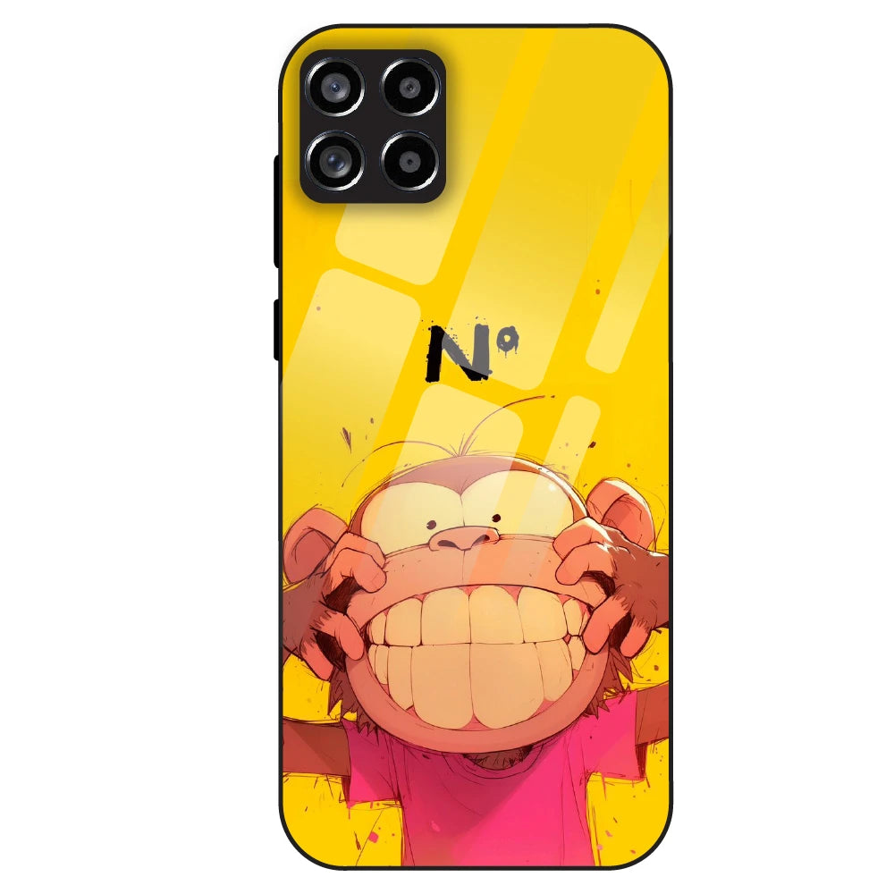 Grinning Monkey - Glass Case For Samsung Galaxy M53