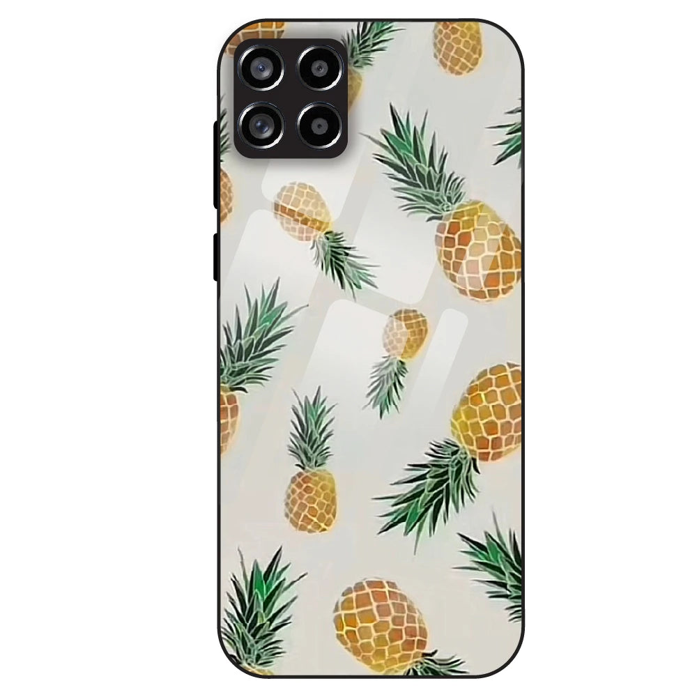 Pineapple Pattern - Glass Case For Samsung Galaxy M53