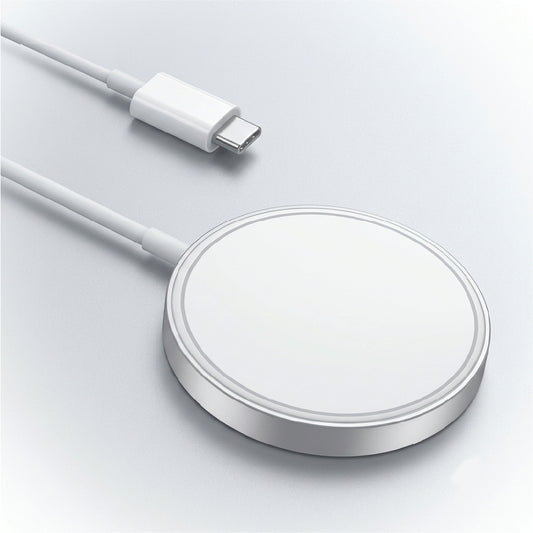 Slim magnetic wireless charger pad with USB-C connector