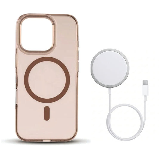 MagSafe case (Brown) with MagSafe charger