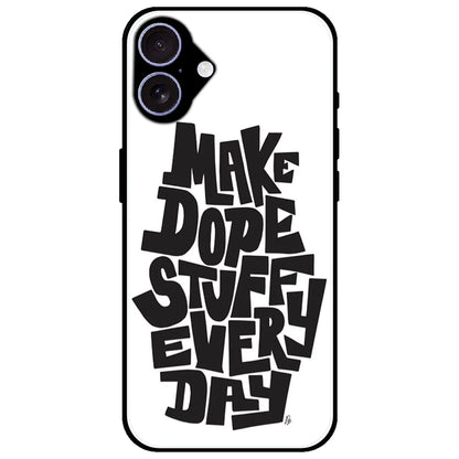 Make Dope Stuff Everyday - Glossy Metal Silicone Case for Apple iPhone 17