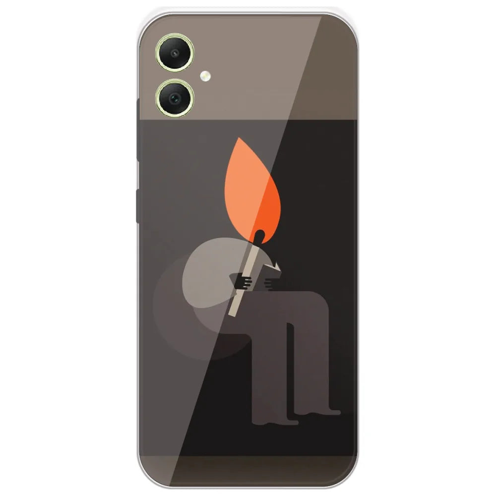 Matchstick Flame Man - Printed Silicone Case for Samsung Galaxy A05