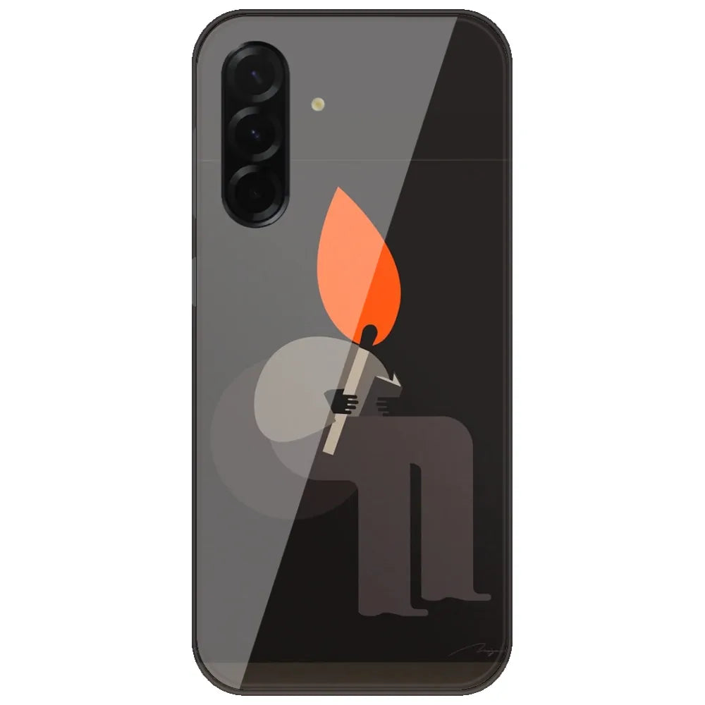 Matchstick Flame Man - Printed Silicone Case for Samsung Galaxy A26