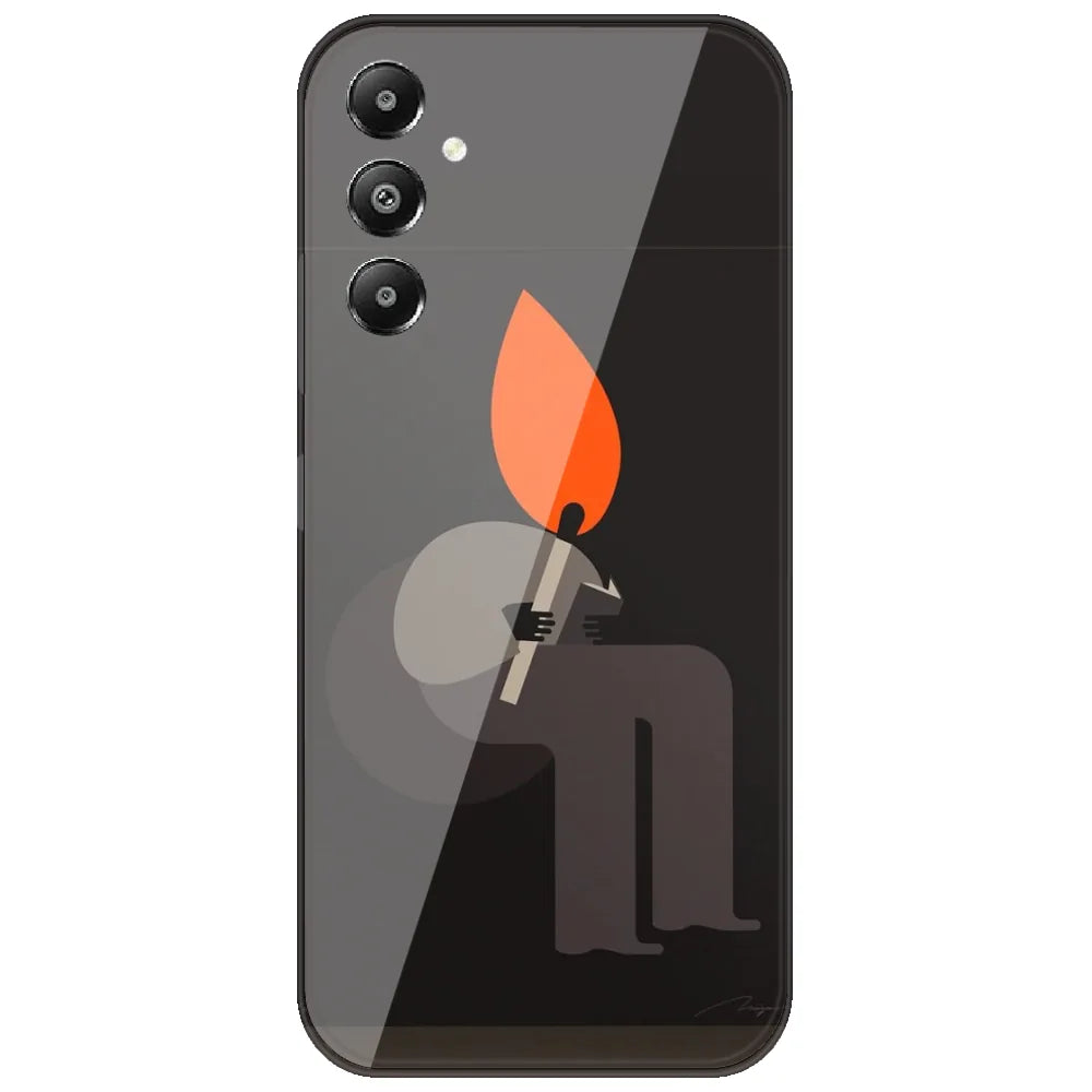 Matchstick Flame Man - Printed Silicone Case for Samsung Galaxy A54 5G